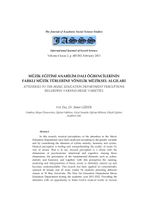 Tam Metin  - The Journal of Academic Social Science Studies