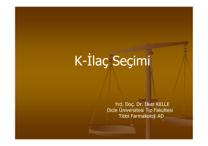 K-İlaç Seçimi - Dicle Üniversitesi