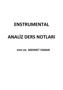 enstrumental analiz ders notları