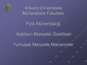 Yumuşak manyetik malzemeler - Ankara Üniversitesi Açık Ders