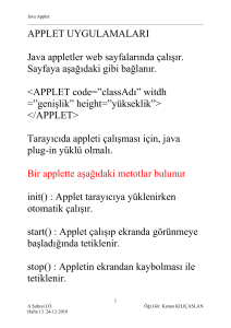 Java Applet Uygulamaları