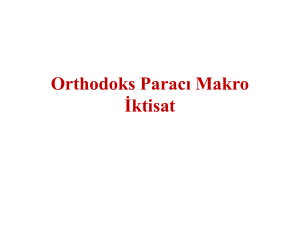 Orthodoks Paracı Makro İktisat