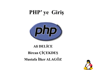 PHP` ye Giriş