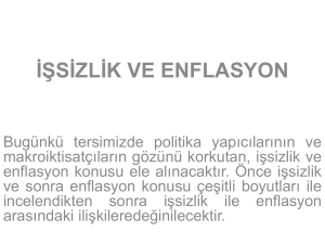 İŞSİZLİK VE ENFLASYON File