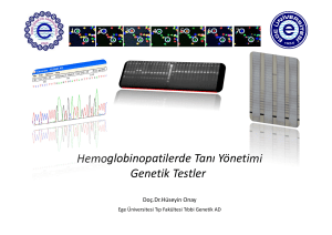 Hemoglobinopatilerde Tanı Yönetimi Genetik Testler
