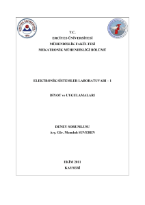 Diyot uygulamaları - Erciyes Üniversitesi | Mekatronik Mühendisliği