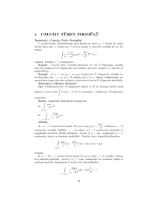 Cauchy Türev formülü Kaynak