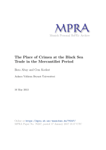 The Place of Crimea at the Black Sea Trade in the Mercantilist Period