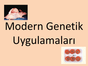 Modern Genetik Uygulamaları
