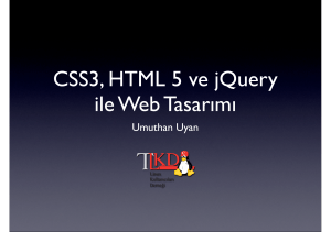 CSS3, HTML 5 ve jQuery ile Web Tasarımı