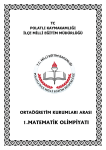 1.matematik olimpiyatı - polatlı ilçe millî eğitim müdürlüğü