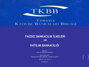 Slide 1 - Türkiye Katılım Bankaları Birliği