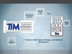 Strategy Map of Turkey`s 2023 Export Growth