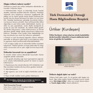 Urtiker - Türk Dermatoloji Derneği