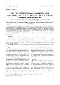 Mixed venous oxygen saturation and clinical significance (PDF