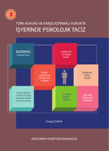 Türk Hukuku ve Karşılaştırmalı Hukukta İşyerinde Psikolojik