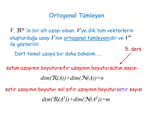 Ortogonal Tümleyen