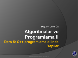Algoritmalar ve Programlama I Ders 2: Ak** Diyagramlar