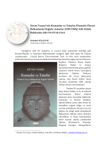 İstvan Vasary`nin Kumanlar ve Tatarlar /Osmanlı Öncesi Balkanlarda