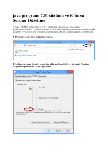 EBYS ve E-İmza`da Java Sorunu Çözümü