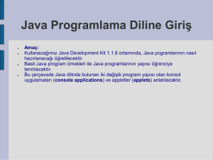 Java Programlarının Hazırlanması