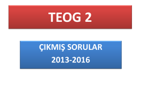 TEOG 2 - Dersimiz Türkçe
