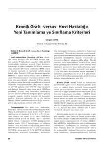 Kronik Graft -versus- Host Hastalığı