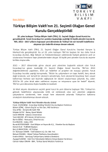 Basın Duyurusu - Türkiye Bilişim Vakfı