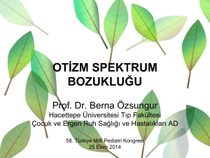 otizm spektrum bozukluğu - Türkiye Milli Pediatri Derneği