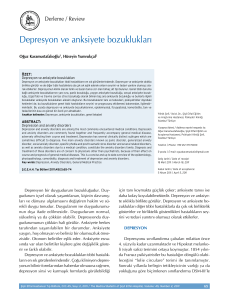 Depresyon ve anksiyete bozuklukları