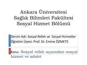 Ankara Üniversitesi Sa*l*k Bilimleri Fakültesi Sosyal Hizmet Bölümü