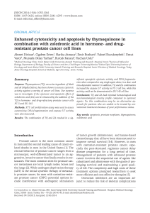 Enhanced cytotoxicity and apoptosis by thymoquinone in