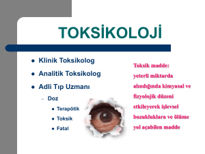 toksikoloji - İstanbul Tıp Fakültesi