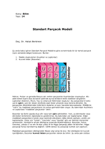 Standart Parçacık Modeli