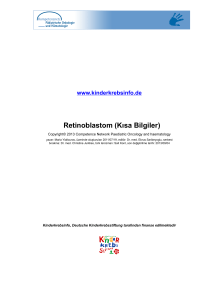 Retinoblastom - Kinderkrebsinfo