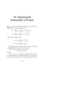 58. Trigonometrik Fonksiyonlar ve Pi Say›s›