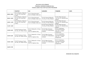2013/2014 GÜZ DÖNEMİ FİNANSAL EKONOMİ ANABİLİM DALI