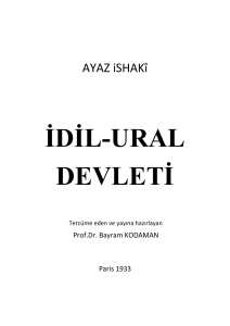 idil-ural devleti - Prof.Dr. Bayram Kodaman