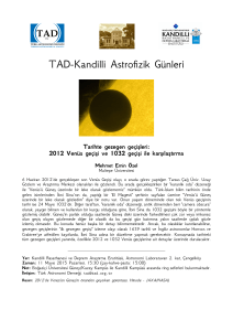 TAD-Kandilli Astrofizik Günleri - Kandilli Rasathanesi