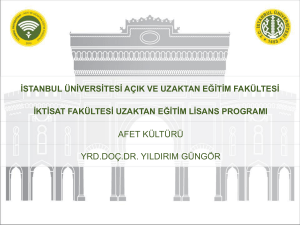 afet kültürü - hayef - İstanbul Üniversitesi