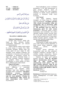 18.10.2013 - islam`da yardımlaşma