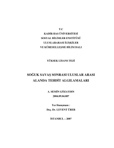 soğuk savaş sonrası uluslar arası alanda tehd t algılamaları