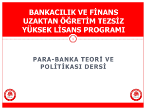 Para-Banka Teori ve Politikası Ders Sunumu 1