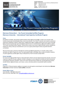 Marmara Üniversitesi – Dış Ticaret Uzmanlığı Sertifika Programı