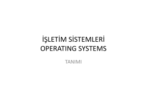 işletim sistemleri operatıng systems