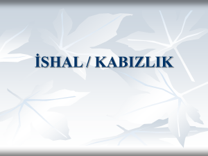 İSHAL / KABIZLIK İshal (Diyare)