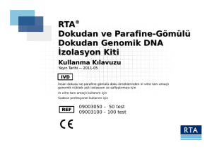 RTA® Dokudan ve Parafine-Gömülü Dokudan Genomik DNA