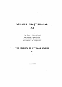 the journal of ottoman .studıes