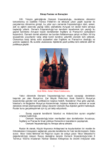 Sinop Faciası ve Sonuçları XIX. Yüzyıla gelindiğinde Osmanlı