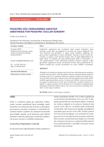 Pediatrik Göz Cerrahisinde Anestezi (338-345) PDF